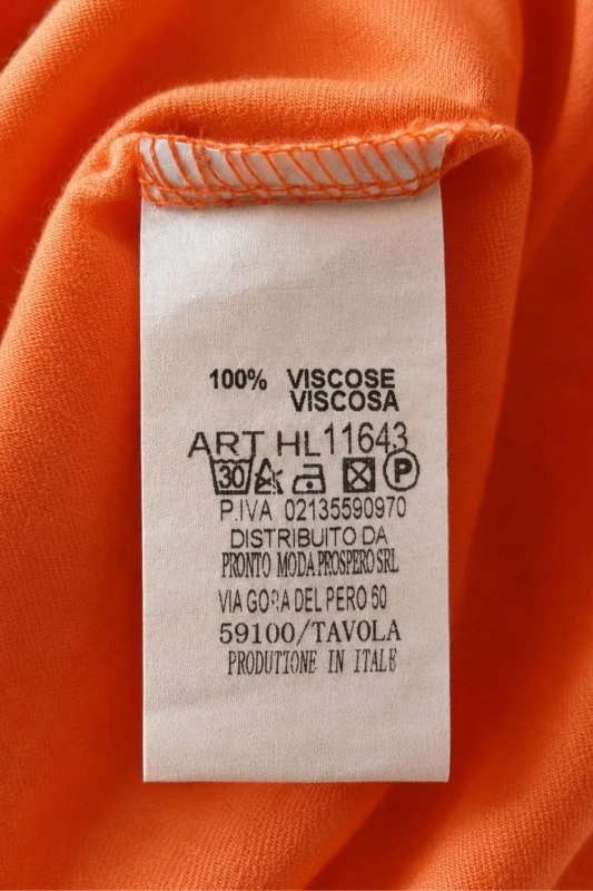 Bluzka damska pomarańczowa wiskoza oversize tie-dye Made in Italy