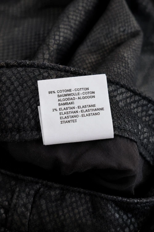 Spodnie damskie czarne eco skóra snake skinny S