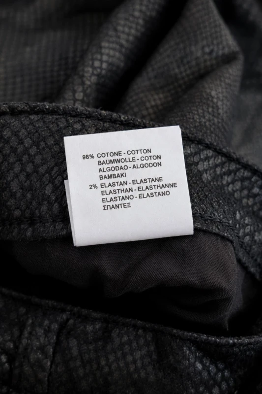 Spodnie damskie czarne eco skóra snake skinny S