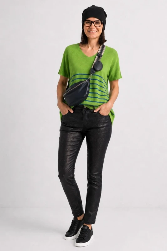 Spodnie damskie czarne eco skóra snake skinny XL