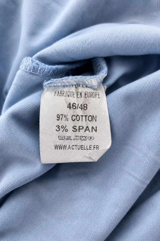 Sukienka damska oversize błękitna z koronką bawełna 42/44