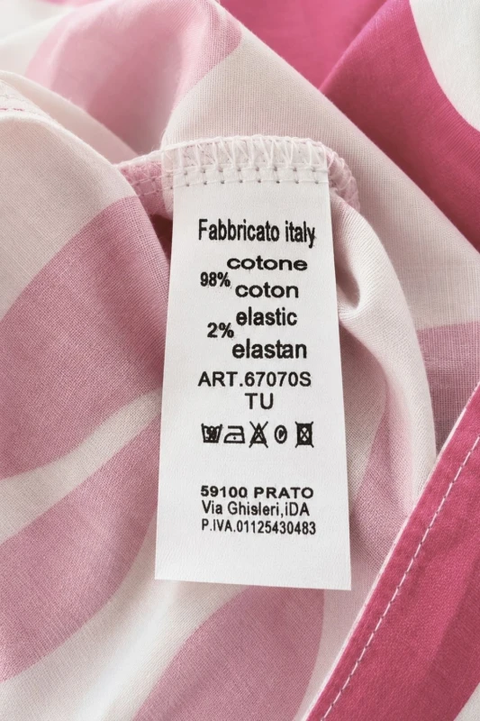 Sukienka damska różowa bawełniana we wzory krótka luźny krój Italy