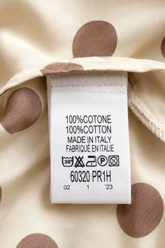 Bluzka koszula damska żółta w kropki elegancka Made in Italy