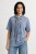 Bluzka damska niebieska w paski z chustą oversize bawełna Made in Italy