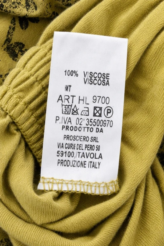 Spodnie damskie musztardowe we wzory alladynki wiskoza luźny krój Italy
