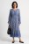 Sukienka damska Włoska Boho Midi Wzory Niebieska Włoska V-neck S