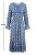 Sukienka damska Włoska Boho Midi Wzory Niebieska Włoska V-neck M