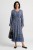 Sukienka damska Włoska Boho Midi Wzory Niebiesko Szara Włoska V-neck L