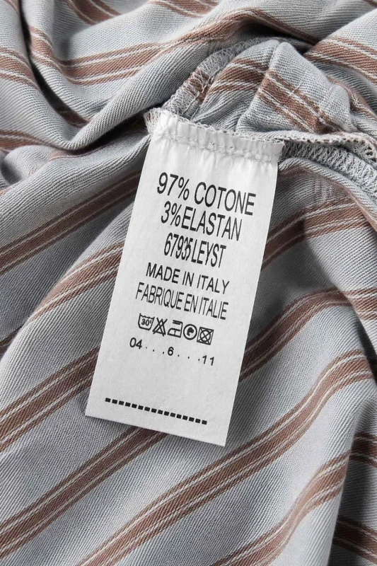 Spodnie damskie szare w paski luźny krój bawełna Made in Italy