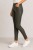 Spodnie damskie ciemnozielone woskowane slim fit S