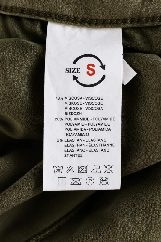 Spodnie damskie ciemnozielone woskowane slim fit S