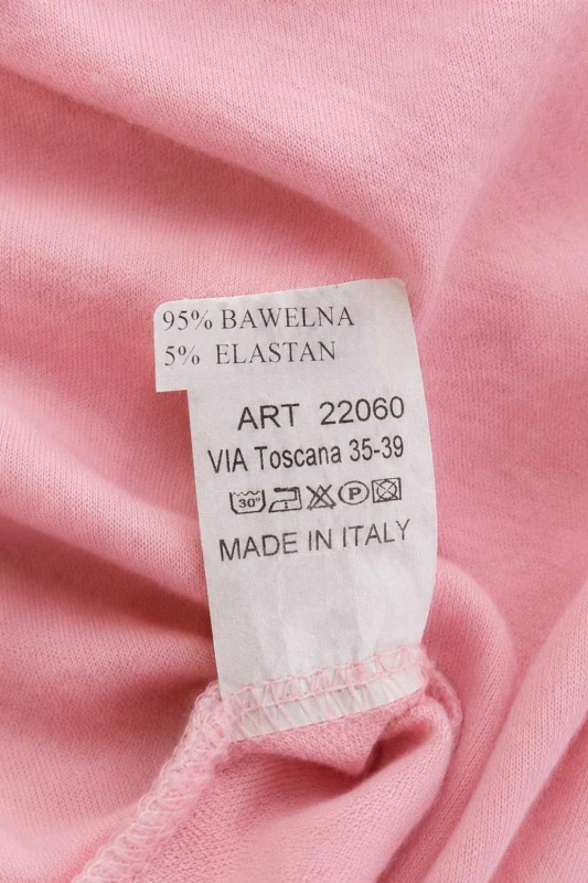 Sukienka damska oversize midi pudrowy róż z kieszeniami bawełna Italy