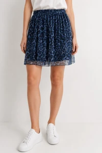 Spódnica damska niebieska w panterkę one size Made in Italy