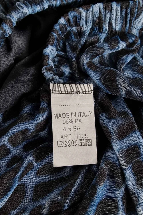 Spódnica damska niebieska w panterkę one size Made in Italy