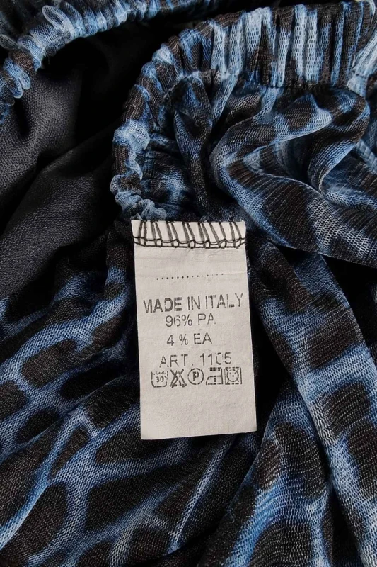 Spódnica damska niebieska w panterkę one size Made in Italy