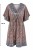 Sukienka damska szara we wzory 100% jedwab one size Made in India