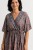 Sukienka damska szara we wzory 100% jedwab one size Made in India