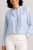 Bluzka damska niebieska koszulowa z falbaną elegancka oversize Italy