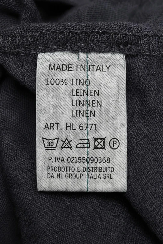 Spodnie damskie czarne 100% len luźny krój Made in Italy