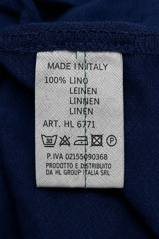 Spodnie damskie granatowe 100% len luźny krój Made in Italy