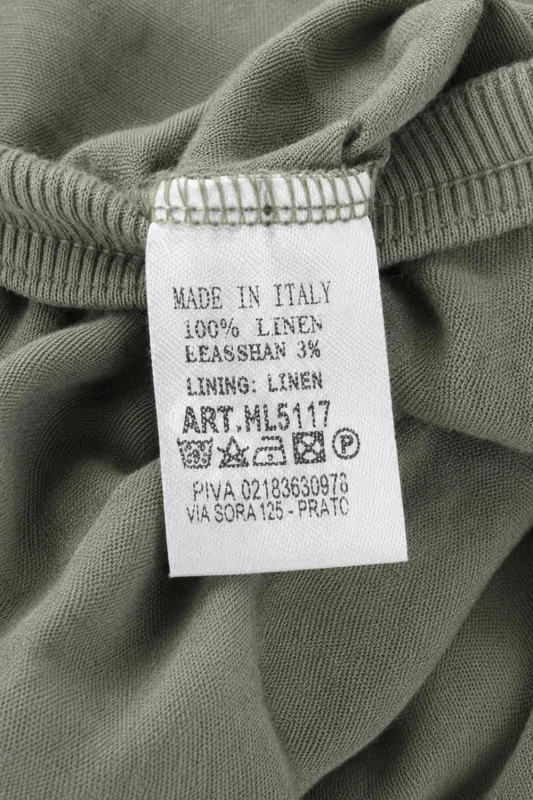 Spodnie damskie zielone 100% len luźny krój Made in Italy