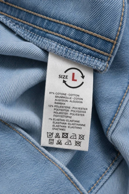 Spodnie damskie jeansowe z wiązaniem jasny denim L