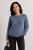 Sweter kardigan damski niebieski 30% baby alpaka ozdobne guziki M/L