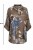Bluzka koszula damska brązowa w kwiaty oversize 100% bawełna Italy