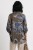 Bluzka koszula damska brązowa w kwiaty oversize 100% bawełna Italy