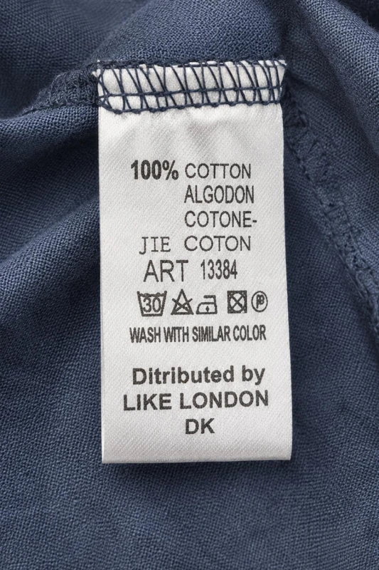 Bluzka koszula damska granatowa w kwiaty oversize 100% bawełna Italy