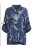 Bluzka koszula damska granatowa w kwiaty oversize 100% bawełna Italy