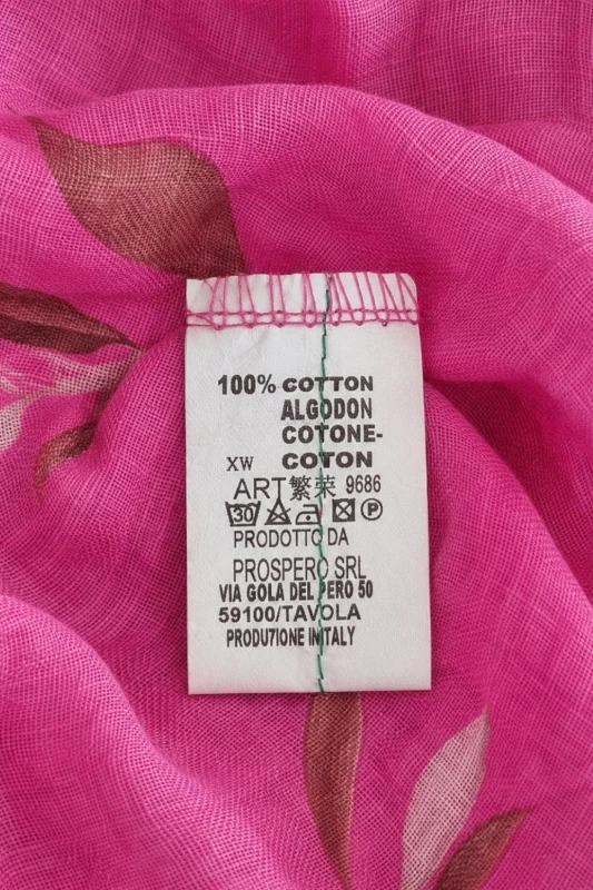 Bluzka damska różowa w kwiaty oversize 100% bawełna Italy
