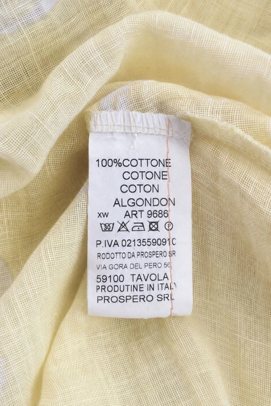 Bluzka damska żółta w parasolki oversize 100% bawełna Italy