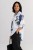 Bluzka koszula damska biała w kwiaty oversize 100% bawełna Italy