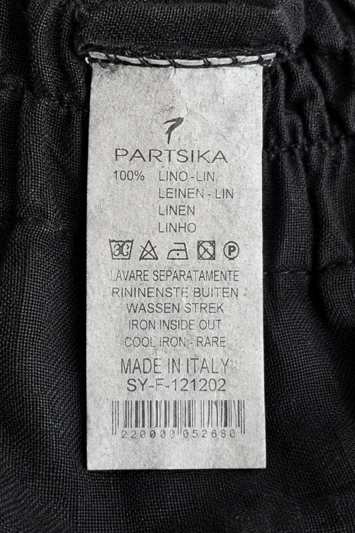 Spodnie damskie czarne 100% len bojówki luźny krój kieszenie XXL (5)