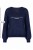 Sweter damski granatowy 60% kid moher dekolt w szpic Made in Italy