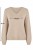 Sweter damski beżowy 30% moher dekolt V Made in Italy