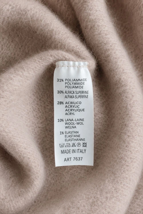 Sweter kardigan damski beżowy 30% alpaka ozdobne guziki Italy