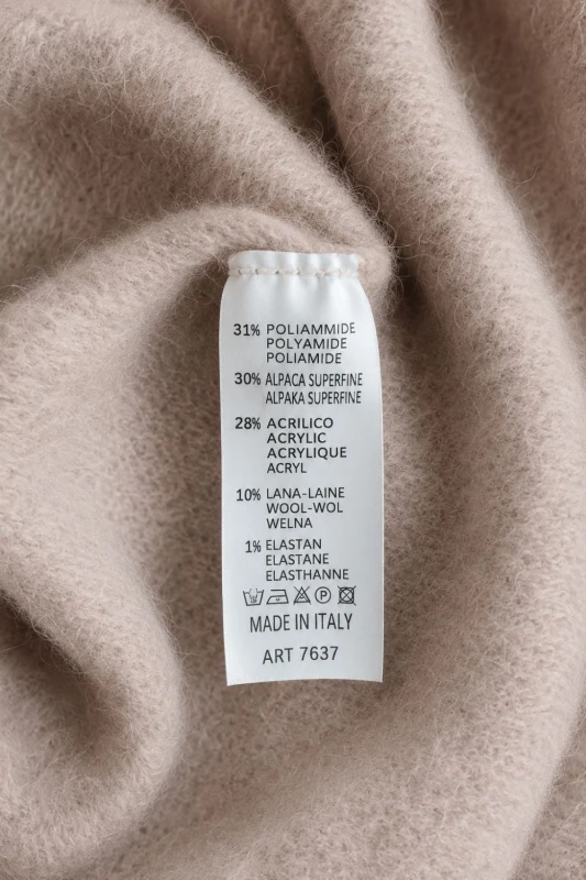 Sweter kardigan damski beżowy 30% alpaka ozdobne guziki Italy