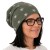Czapka damska Beanie włoska cienka smerfetka zielona w gwiazdki