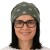 Czapka damska Beanie włoska cienka smerfetka zielona w gwiazdki