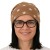 Czapka damska Beanie włoska cienka smerfetka jasnobrązowa w gwiazdki