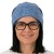 Czapka damska Beanie włoska cienka smerfetka niebieska w napisy