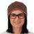 Czapka damska Beanie włoska cienka smerfetka ruda w paski