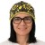 Czapka damska Beanie włoska cienka smerfetka żółta moro panterka
