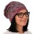 Czapka damska Beanie włoska cienka smerfetka różowa we wzory