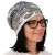 Czapka damska Beanie włoska cienka smerfetka biała we wzory