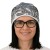 Czapka damska Beanie włoska cienka smerfetka biała we wzory
