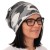 Czapka damska Beanie włoska cienka smerfetka kremowo-szara moro