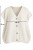 Sweter kamizelka damska kremowa 30% baby alpaka ozdobne guziki oversize Italy